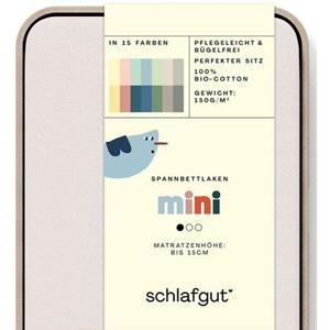 Schlafgut Hoeslaken Casual Mini Spannbettlaken voor kinderen, made in green by oeko-tex