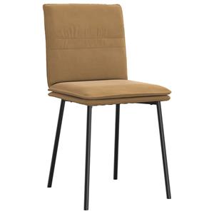 vidaXL Eetkamerstoelen 6 st fluweel bruin