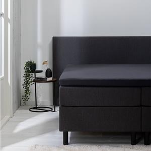 Luna Bedding Hoeslaken Luna Stretch - Topper - Antraciet - - 180x200 cm - Antraciet -  - 