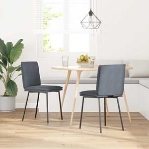 vidaXL Eetkamerstoelen 2 st fluweel donkergrijs