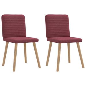 vidaXL Eetkamerstoelen 2 st stof wijnrood