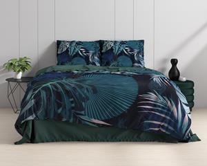 RoyalTextile - Edvard Dekbedovertrek - Katoen-Satijn - Blauw - 200 x 220