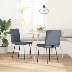 vidaXL Eetkamerstoelen 2 st fluweel donkergrijs