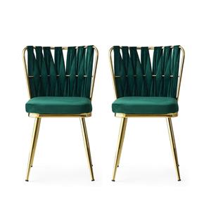 Atelier Del Sofa Set van 2 eetkamerstoelen Kusanali velvet | 