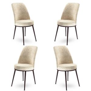 Atelier Del Sofa Set van 4 eetkamerstoelen Dexa velvet | 