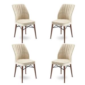 Atelier Del Sofa Set van 4 eetkamerstoelen Flex velvet | 
