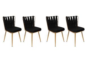 Atelier Del Sofa Set van 4 eetkamerstoelen Kusanali velvet | 
