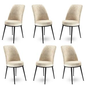Atelier Del Sofa Set van 6 eetkamerstoelen Dexa velvet | 
