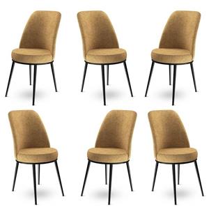 Atelier Del Sofa Set van 6 eetkamerstoelen Dexa velvet | 