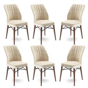 Atelier Del Sofa Set van 6 eetkamerstoelen Flex velvet | 