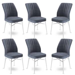 Atelier Del Sofa Set van 6 eetkamerstoelen Flex velvet | 