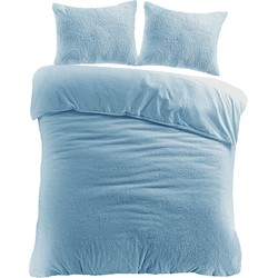 Papillon Zacht & Fluffy Teddy Dekbedovertrek Balou Blauw-1-persoons (140 x 200/220 cm)