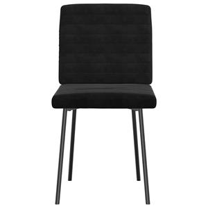 vidaXL Eetkamerstoelen 2 st fluweel zwart