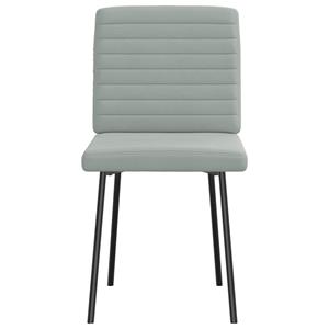 vidaXL Eetkamerstoelen 2 st fluweel lichtgrijs