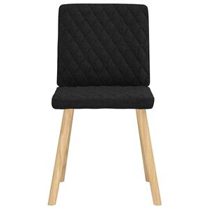 vidaXL Eetkamerstoelen 2 st stof zwart
