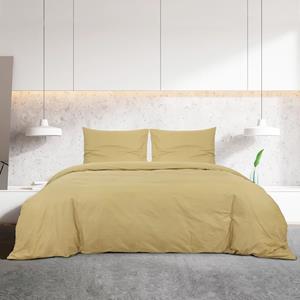vidaXL Dekbedovertrekset lichtgewicht 225x220 cm microvezel taupe