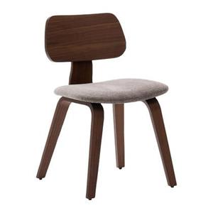 Kave Home Eetkamerstoel Gena Rubberhout en stof