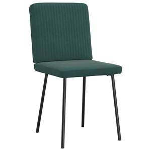 vidaXL Eetkamerstoelen 2 st fluweel donkergroen