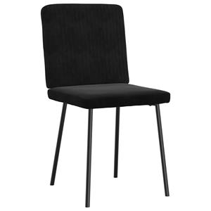 vidaXL Eetkamerstoelen 2 st fluweel zwart