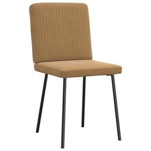 vidaXL Eetkamerstoelen 2 st fluweel bruin