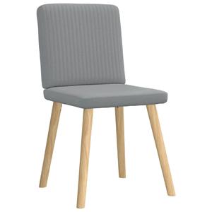 vidaXL Eetkamerstoelen 2 st stof lichtgrijs