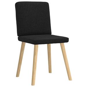 vidaXL Eetkamerstoelen 2 st stof zwart