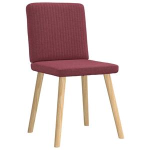 vidaXL Eetkamerstoelen 2 st stof wijnrood