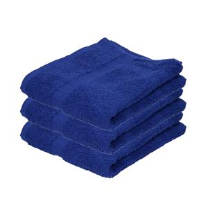 Towelcity Luxe badhanddoek - 3x - blauw - 50 x 90 cm - 550 grams - Badkamer textiel - Katoen -