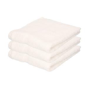 Towelcity Luxe badhanddoek - 3x - wit - 50 x 90 cm - 550 grams - Badkamer textiel - Katoen -