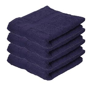 Towelcity Luxe badhanddoek - 4x - navy - 50 x 90 cm - 550 grams - Badkamer textiel - Katoen -