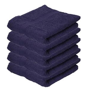 Towelcity Luxe badhanddoek - 5x - navy - 50 x 90 cm - 550 grams - Badkamer textiel - Katoen -