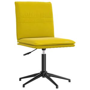vidaXL Eetkamerstoelen 2 st fluweel geel