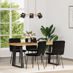 vidaXL Eetkamerstoelen 4 st fluweel zwart