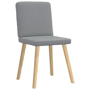 vidaXL Eetkamerstoelen 4 st stof lichtgrijs