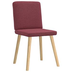 vidaXL Eetkamerstoelen 4 st stof wijnrood