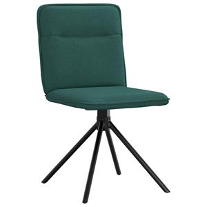 vidaXL Eetkamerstoelen 4 st stof donkergroen