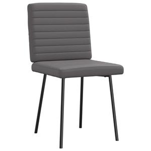 vidaXL Eetkamerstoelen 2 st kunstleer grijs