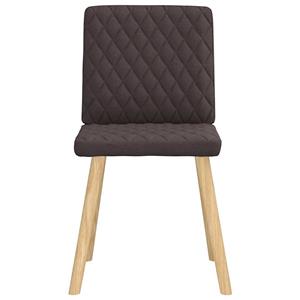 vidaXL Eetkamerstoelen 2 st stof donkerbruin