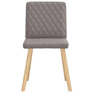 vidaXL Eetkamerstoelen draaibaar 2 st stof taupe