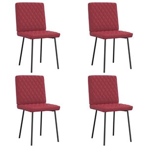 vidaXL Eetkamerstoelen 4 st kunstleer wijnrood