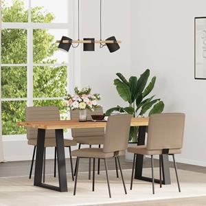 vidaXL Eetkamerstoelen 4 st kunstleer cappuccino