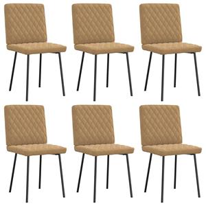 vidaXL Eetkamerstoelen 6 st fluweel bruin