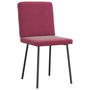 vidaXL Eetkamerstoelen 2 st fluweel wijnrood