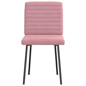 vidaXL Eetkamerstoelen 2 st fluweel roze
