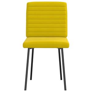 vidaXL Eetkamerstoelen 2 st fluweel geel