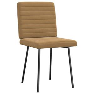 vidaXL Eetkamerstoelen 2 st fluweel bruin