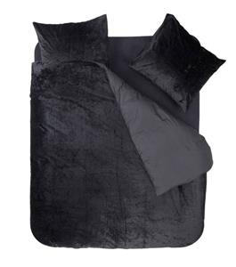 Sleeptime Dekbedovertrek Crystal Velvet Zwart-1-persoons (140 x 200/220 cm)