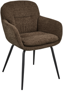 Runa eetkamerstoel chenille warm bruin
