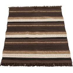 J-Line Plaid Etnic Katoen Bruin|Zwart|Beige