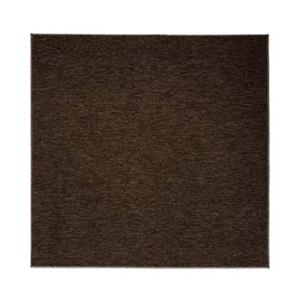 Tapeso Vierkant vloerkleed Lush - bruin - 100x100 cm